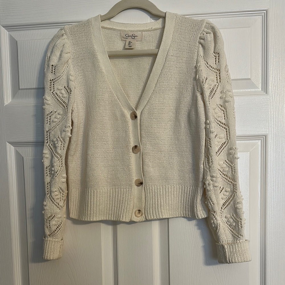 Elegant Cream Cardigan Sweater